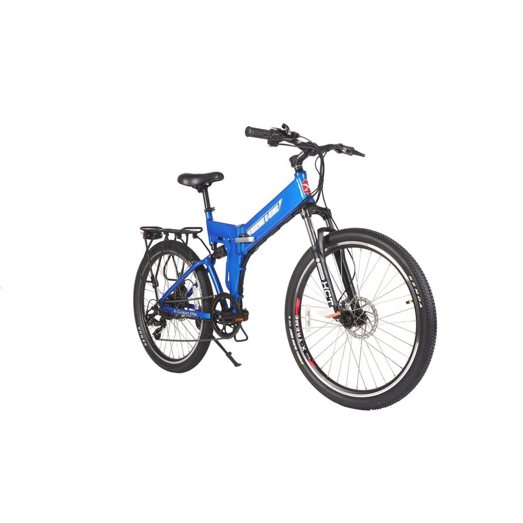Electric Mountain Bike X-Treme X-Cursion Elite 300W Folding Ebike - Blue / 24V - Electric Bike $1007.00