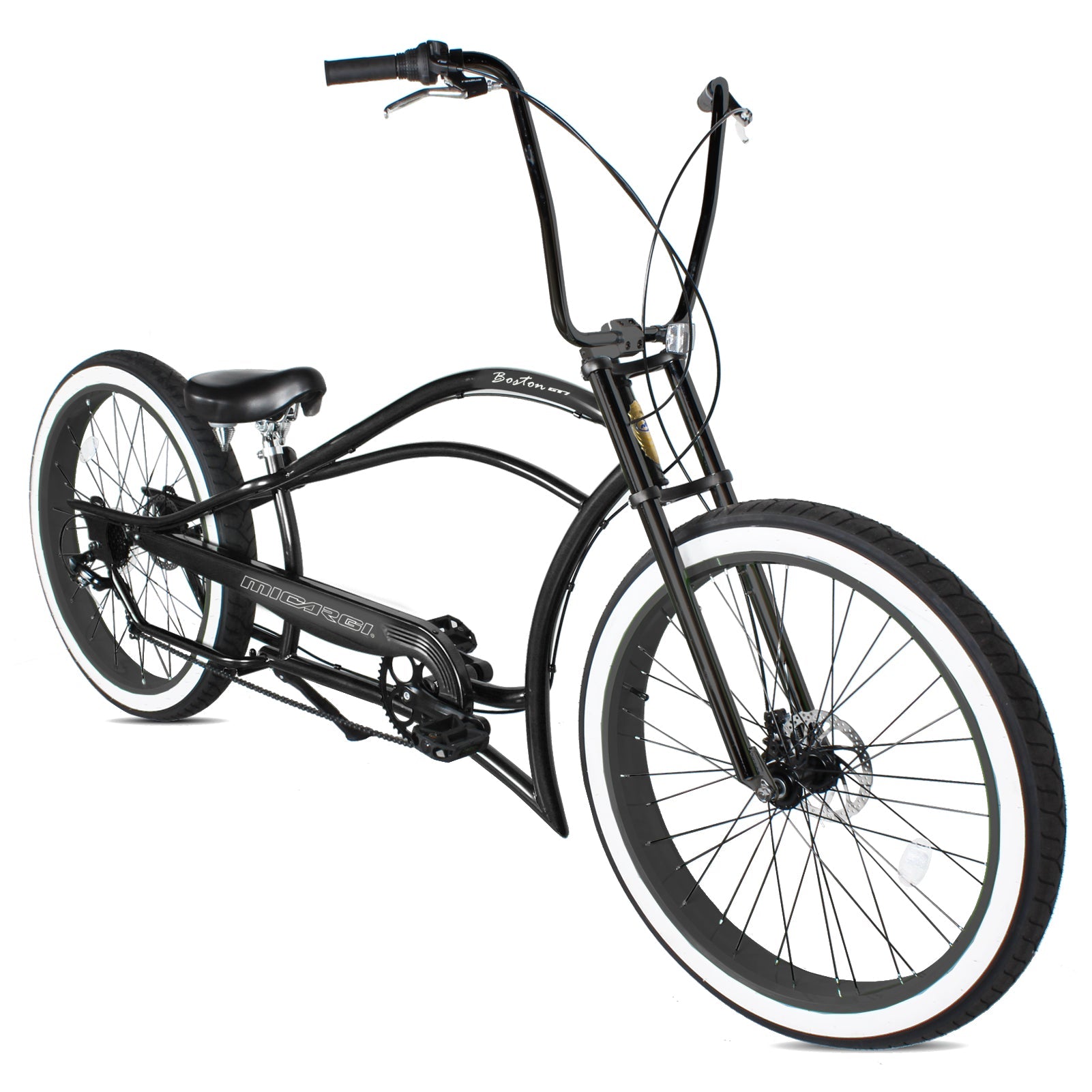 Micargi Bicycles 26 Boston 7-Speed Stretch Cruiser Bicycle – Electric Zip