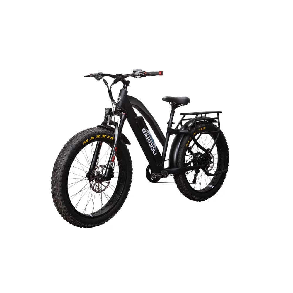 BAKCOU Flatlander ST Step Through Electric Hunting Bike - Black / 14.5 Ah (Included) - electric bike