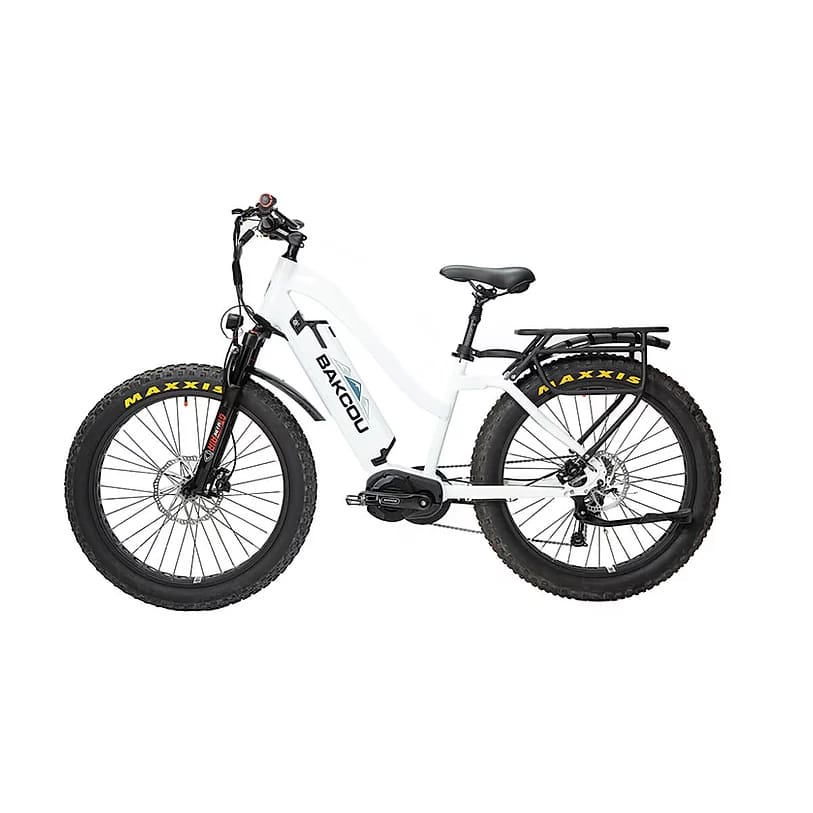 BAKCOU Mule ST Step Through Electric Hunting Bike - 24 (750W) / 14.5 Ah (Included) / White - electric bike