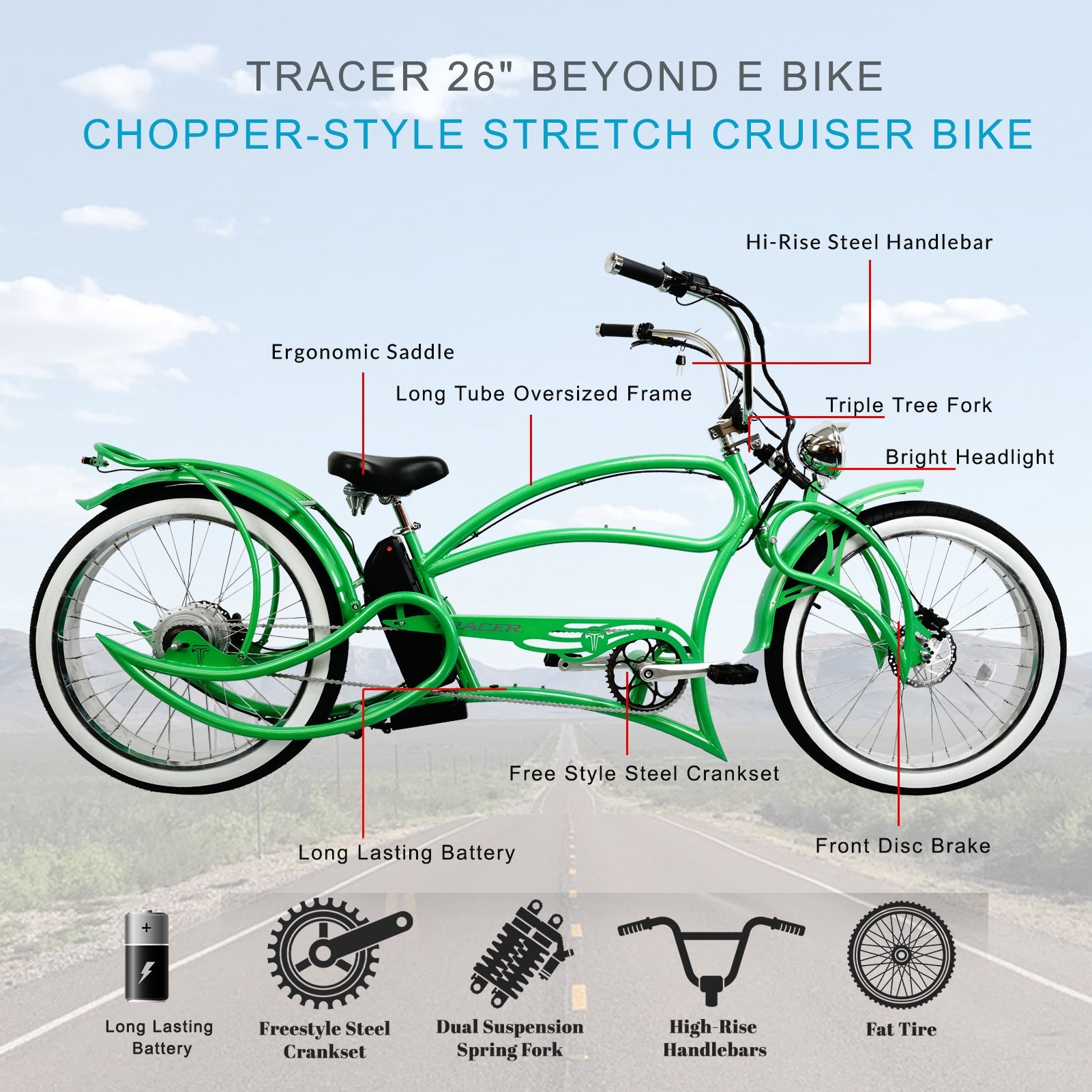 Tracer Beacon Pro Stretch Cruiser Bike