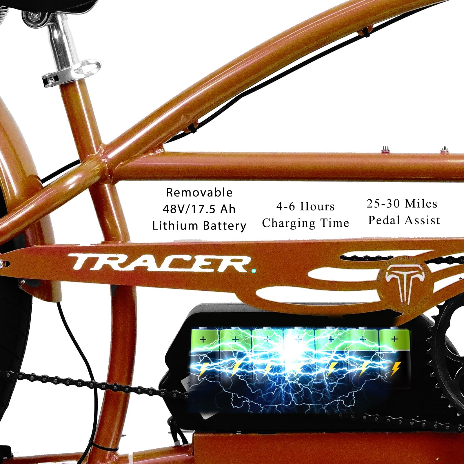 Batterie de vélo électrique 48 V 52 V 13 Ah 17 Ah 17,5 Ah côté